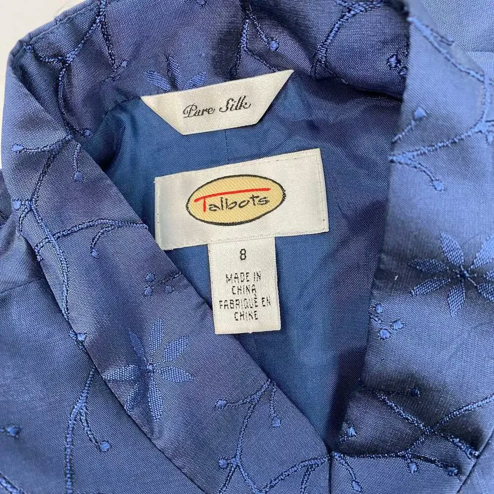 Talbots Blue Silk Dress Pants Matching Set | Women’s Regular Size 8